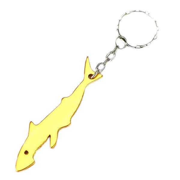 Aluminum Shark Shaped Bottler Opener Keychains 2