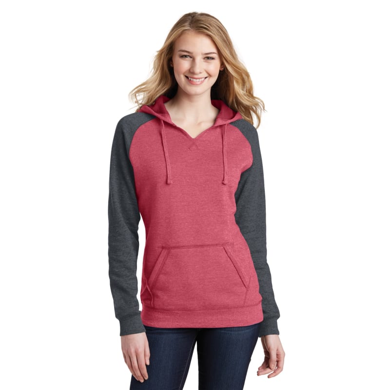 District Women's Lightweight Fleece Raglan Hoodie. 12