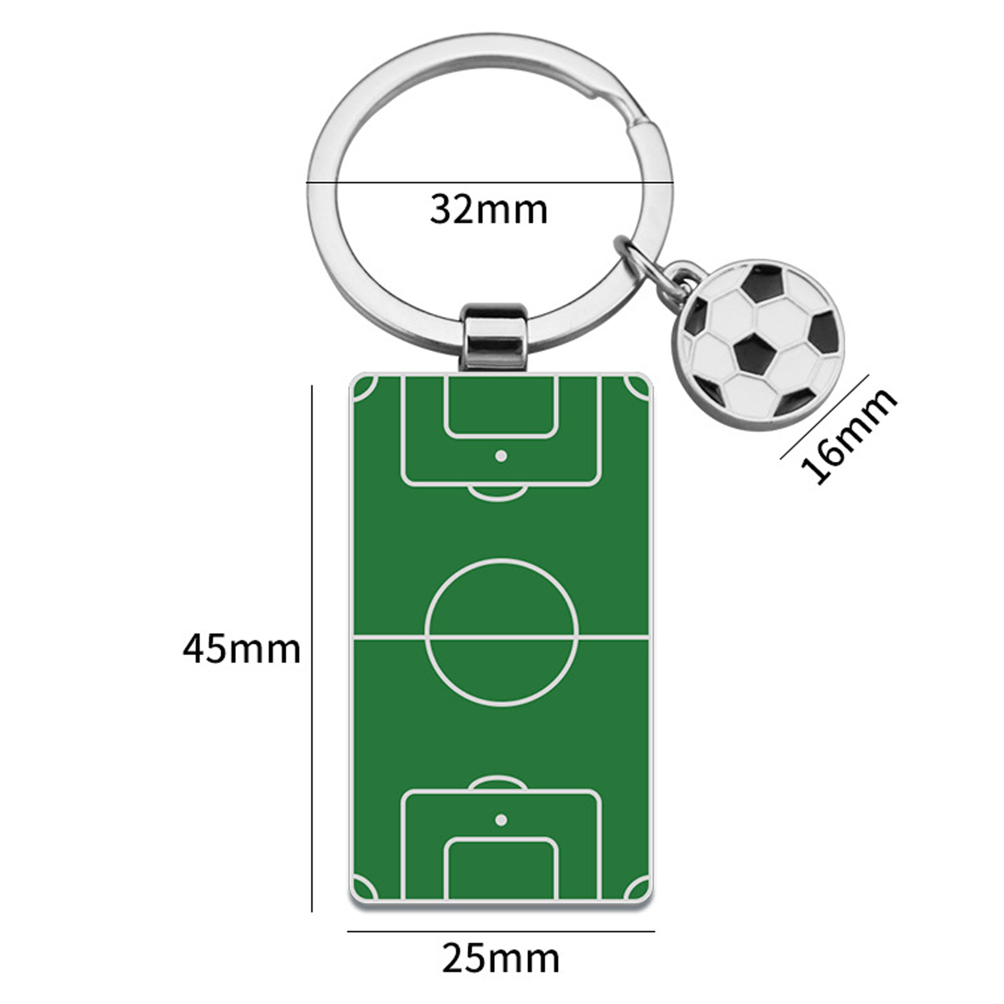 Soccer Pitch And Ball Themed Team Sports Souvenir Keychain Pendant 3