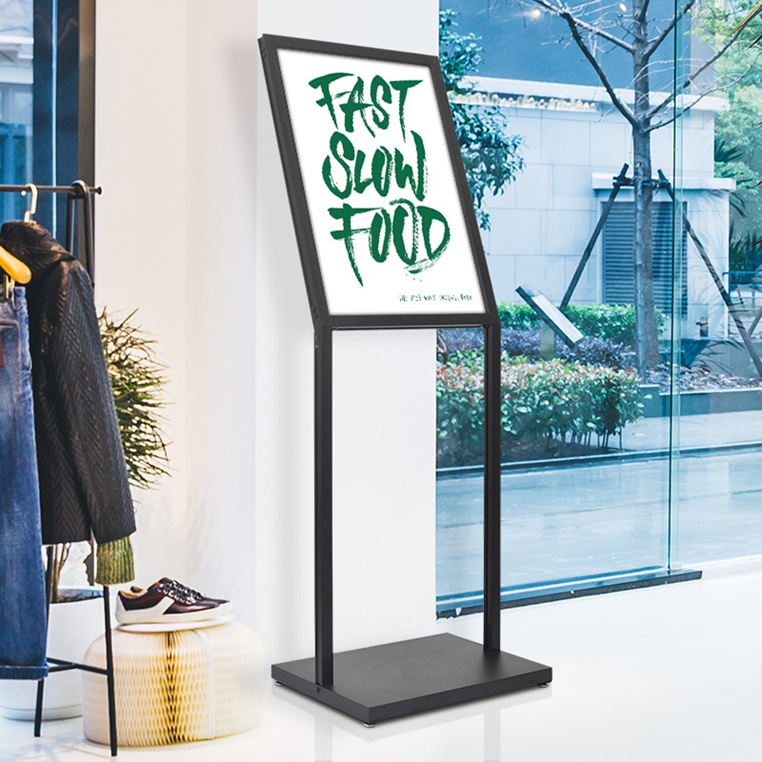 H Shape Metal Outdoor Single Side Display Stand 5