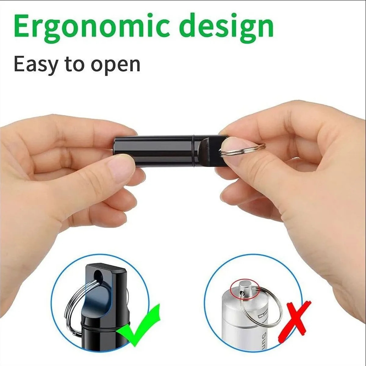 Small Portable Pill Box Organizer Case Container Keychain 9