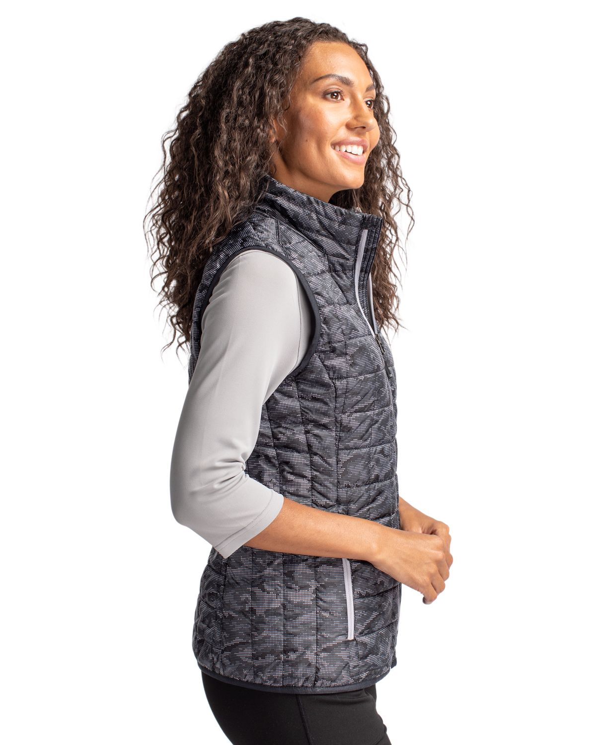 Rainier PrimaLoft Womens Eco Insulated Full Zip Printed Puffer Vest