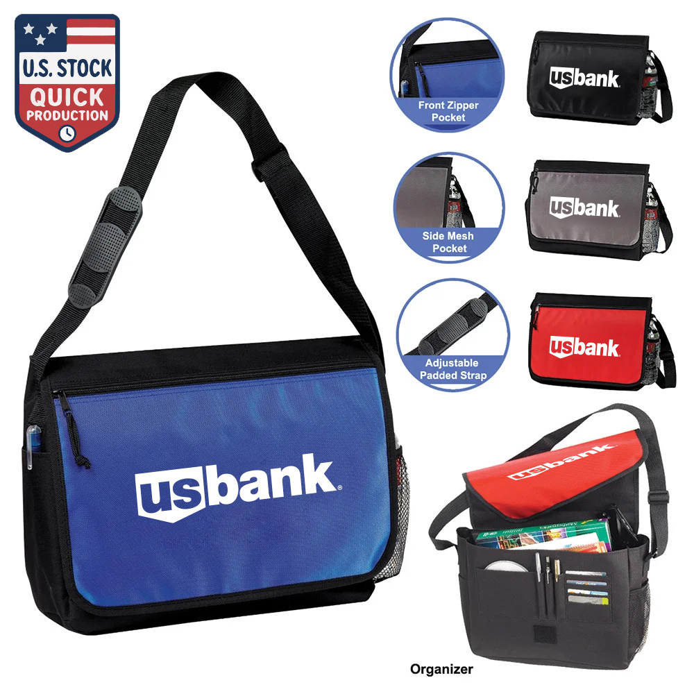 UrbanTrek Padded Laptop Crossbody Messenger Bag 8