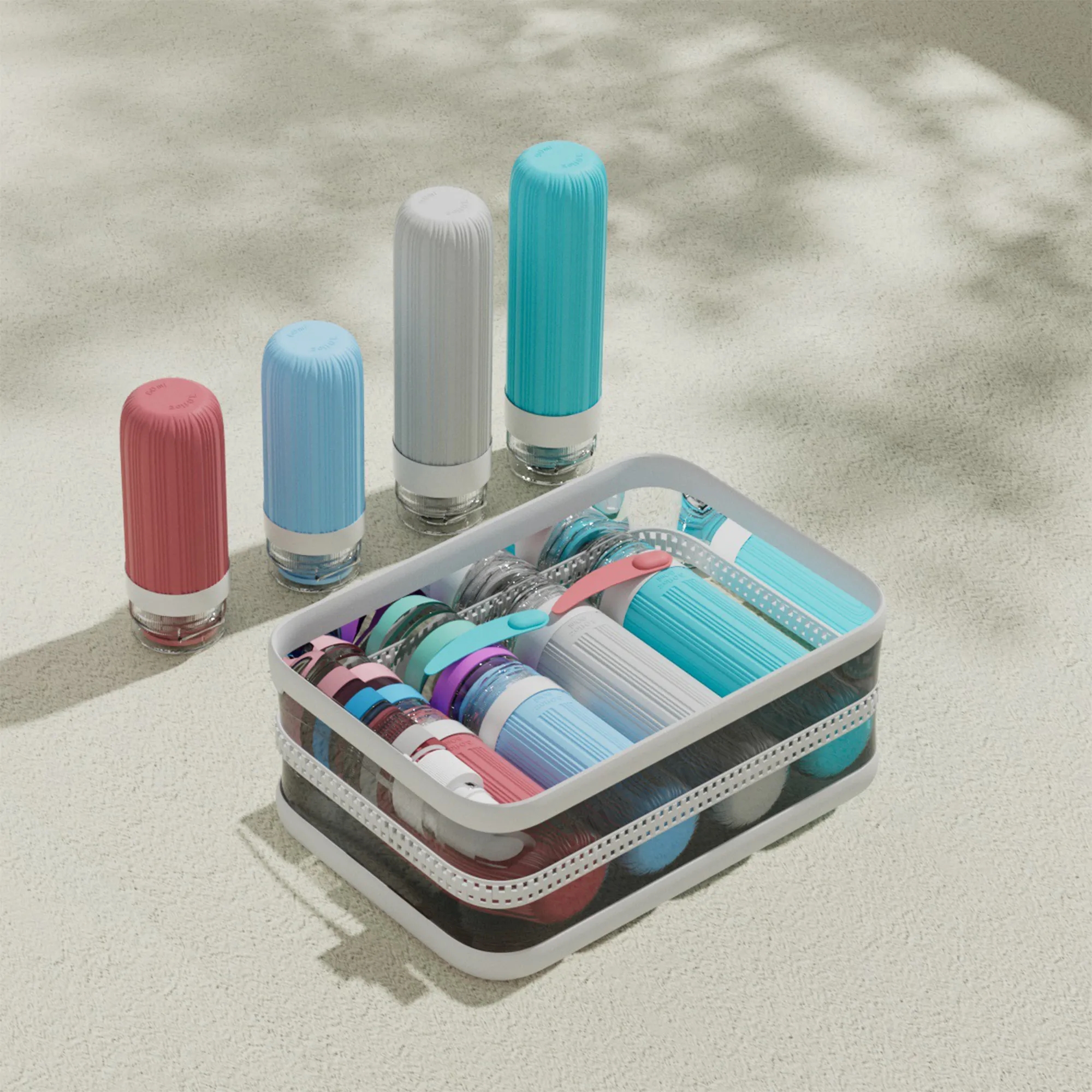 Portable Silicone Travel Bottle Set 7