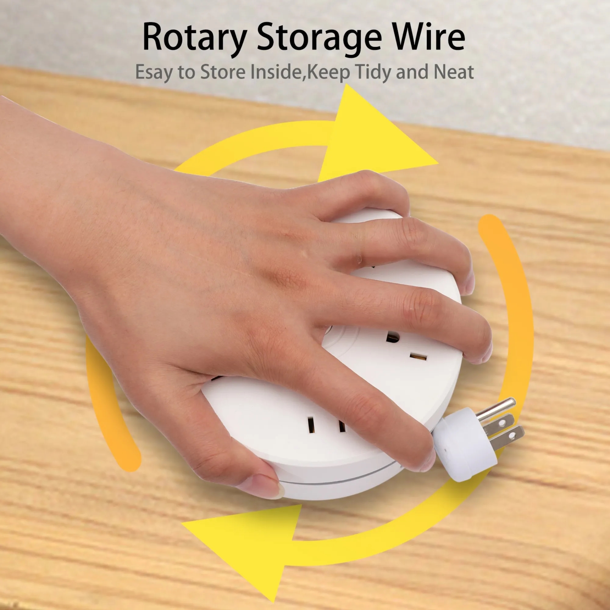 FCC Retractable Extendable Multi-Position Power Strip 8