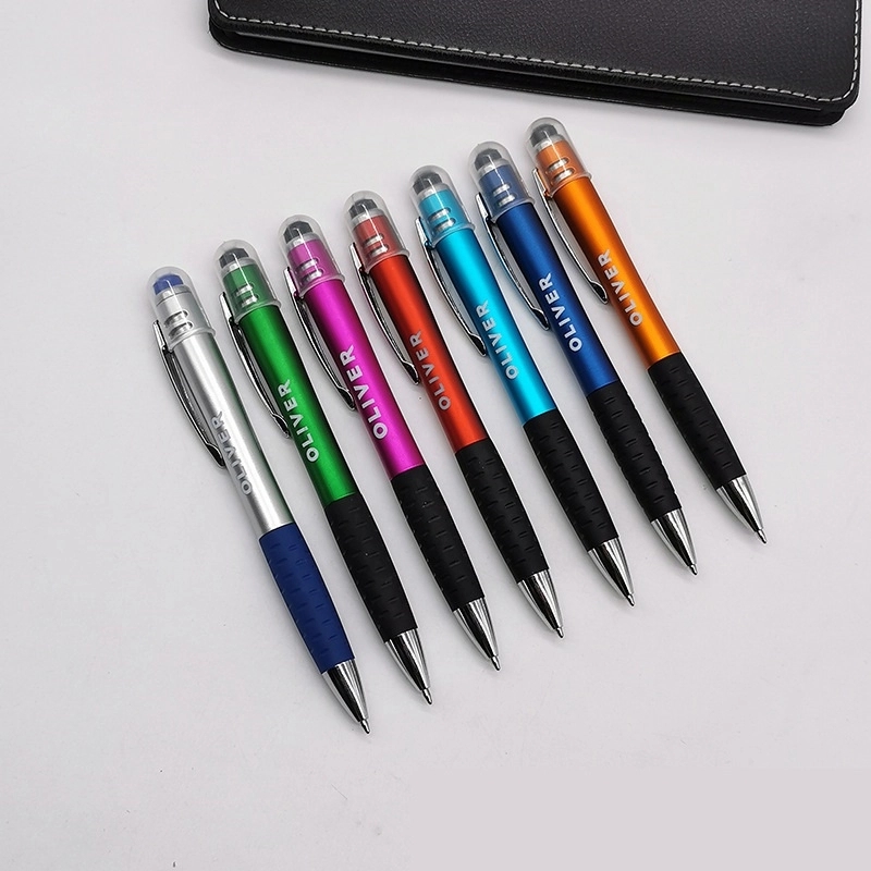 LED Light Pen with Laser Logo and Stylus Touch 6