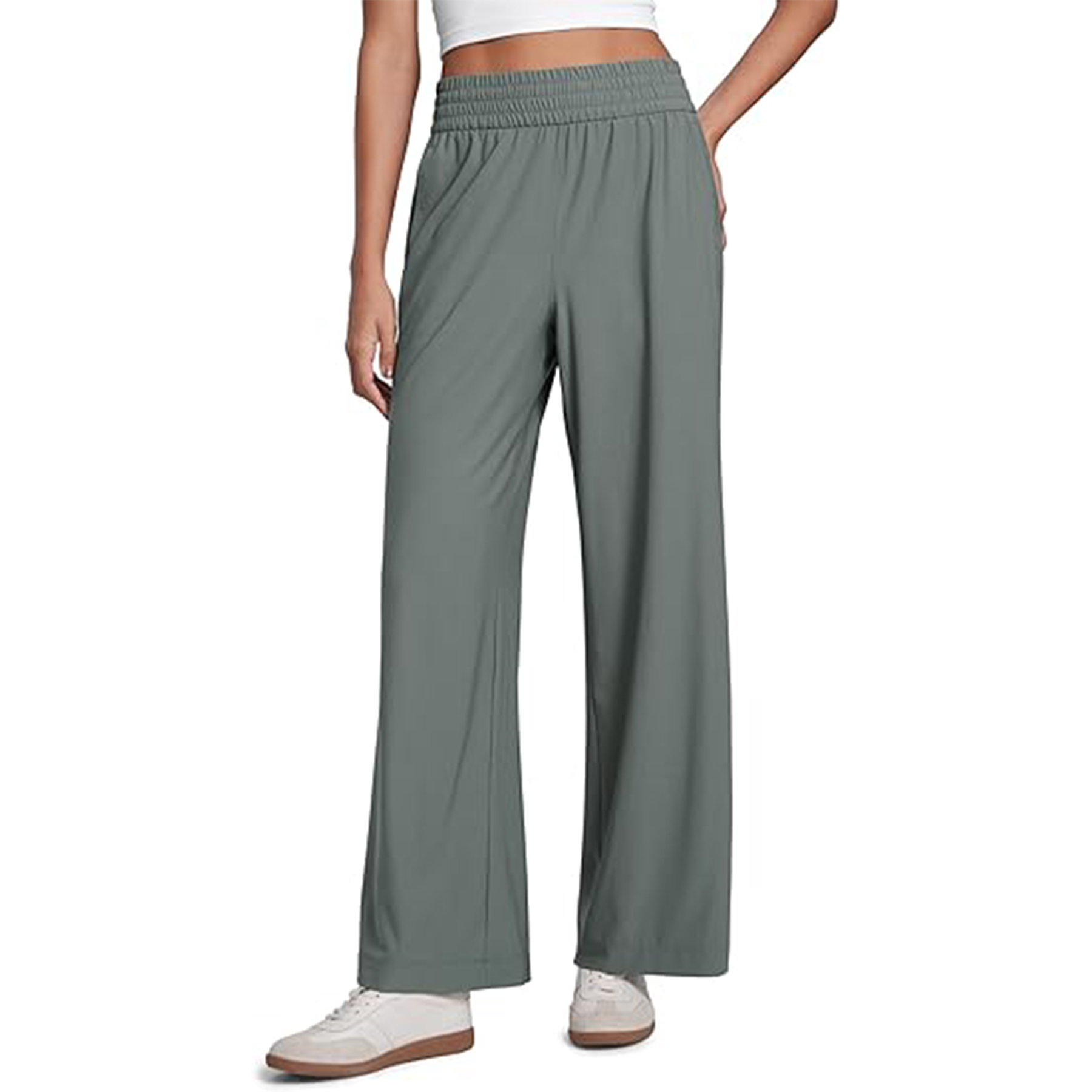 Lightweight Drapey Wide Leg Pants 5