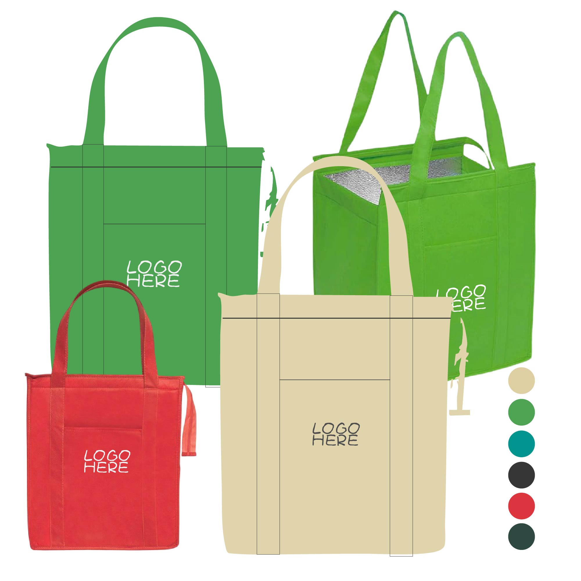 Non-Woven Zipper Insulated Lunch Tote Bag 2