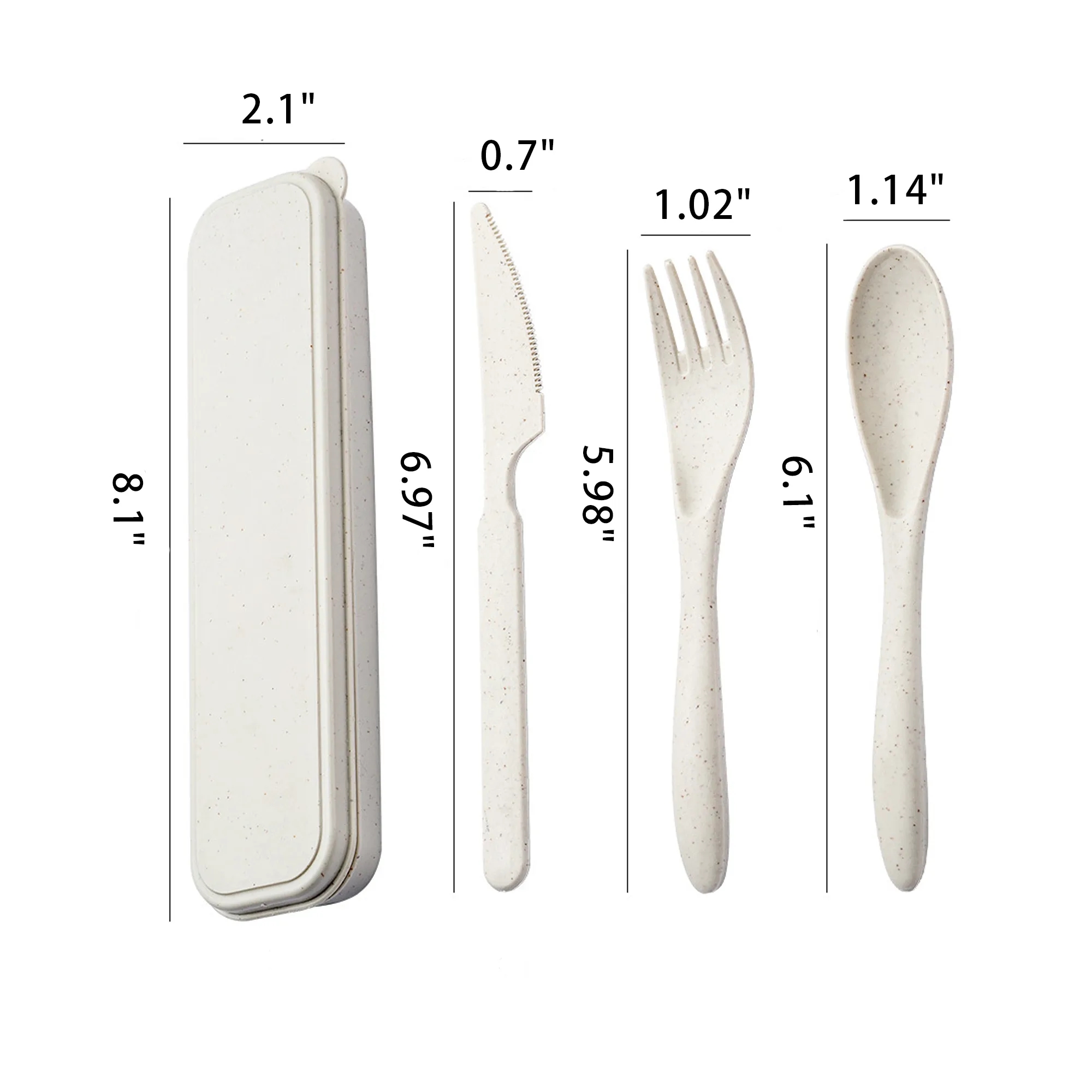 3pcs Portable Cutlery Tableware 3