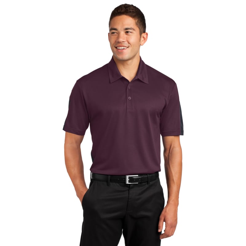 Sport-Tek PosiCharge Active Textured Colorblock Polo. 23