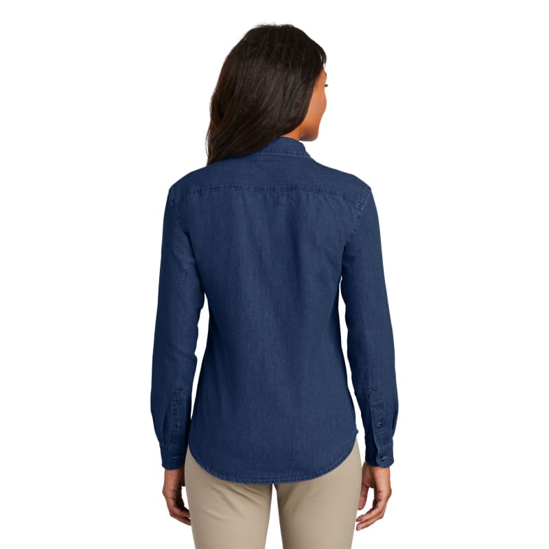 Port & Company Women's Long Sleeve Value Denim Shirt. 5