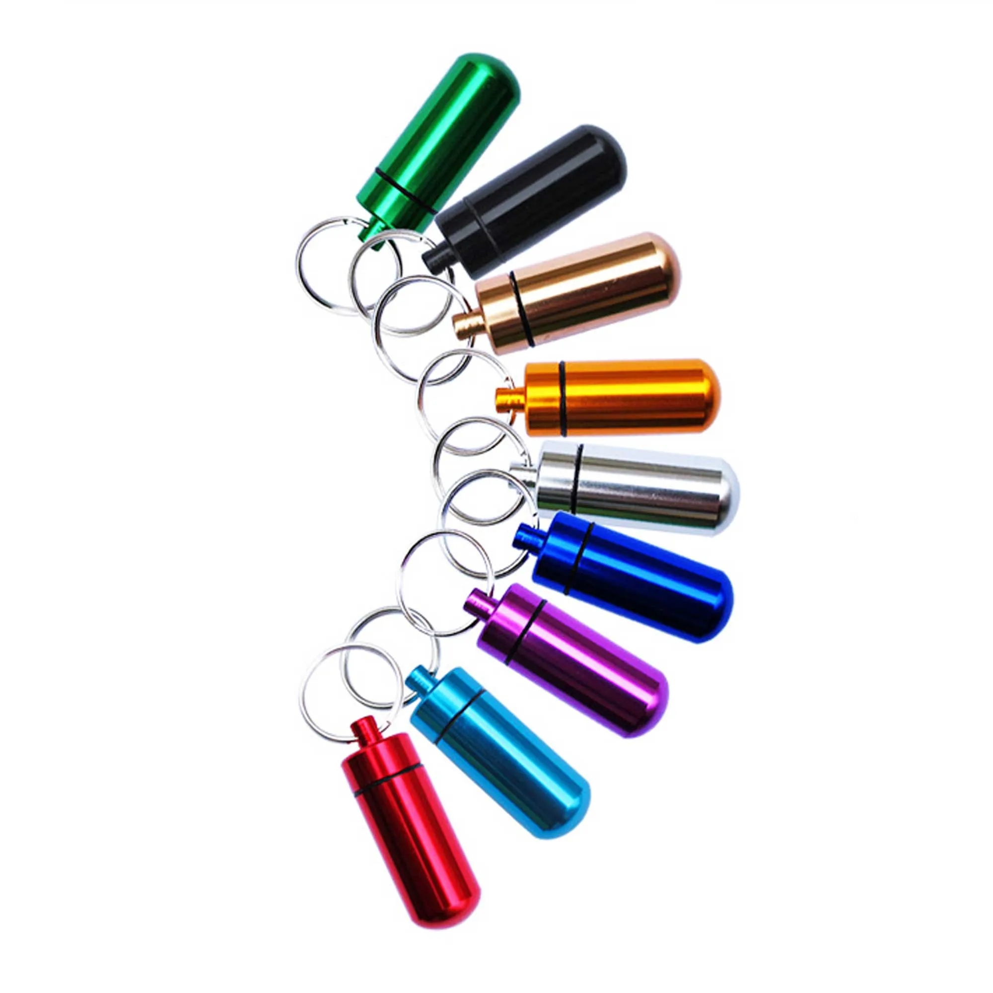 Waterproof Metal Pill Box Keychain 1