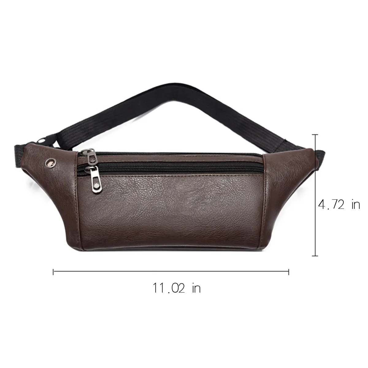 PU Leather Waist Bag Travel Cross body Waist Fanny Bum Pouch 7