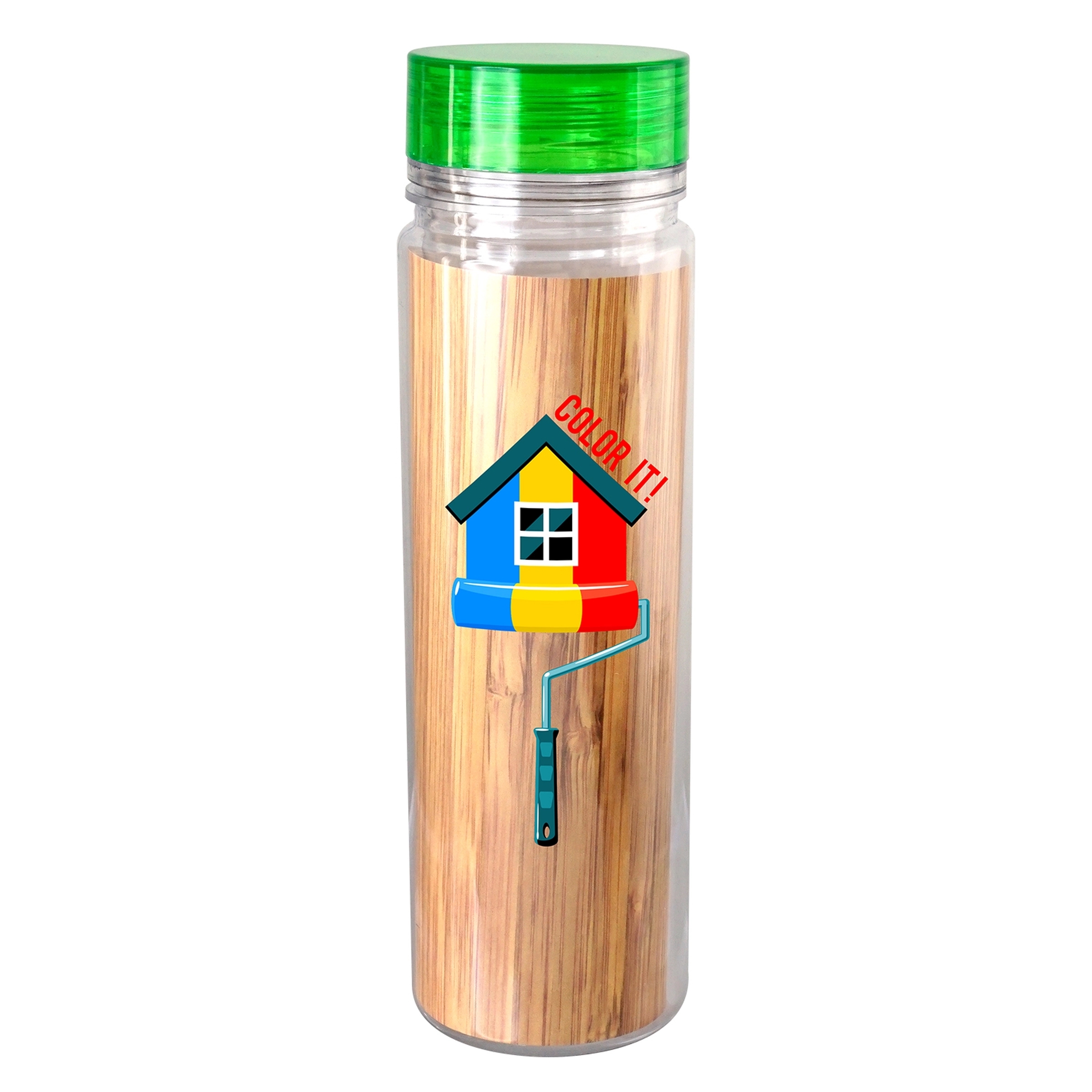 Clear View 18 oz. Full Color Bamboo Pattern Bottle 8