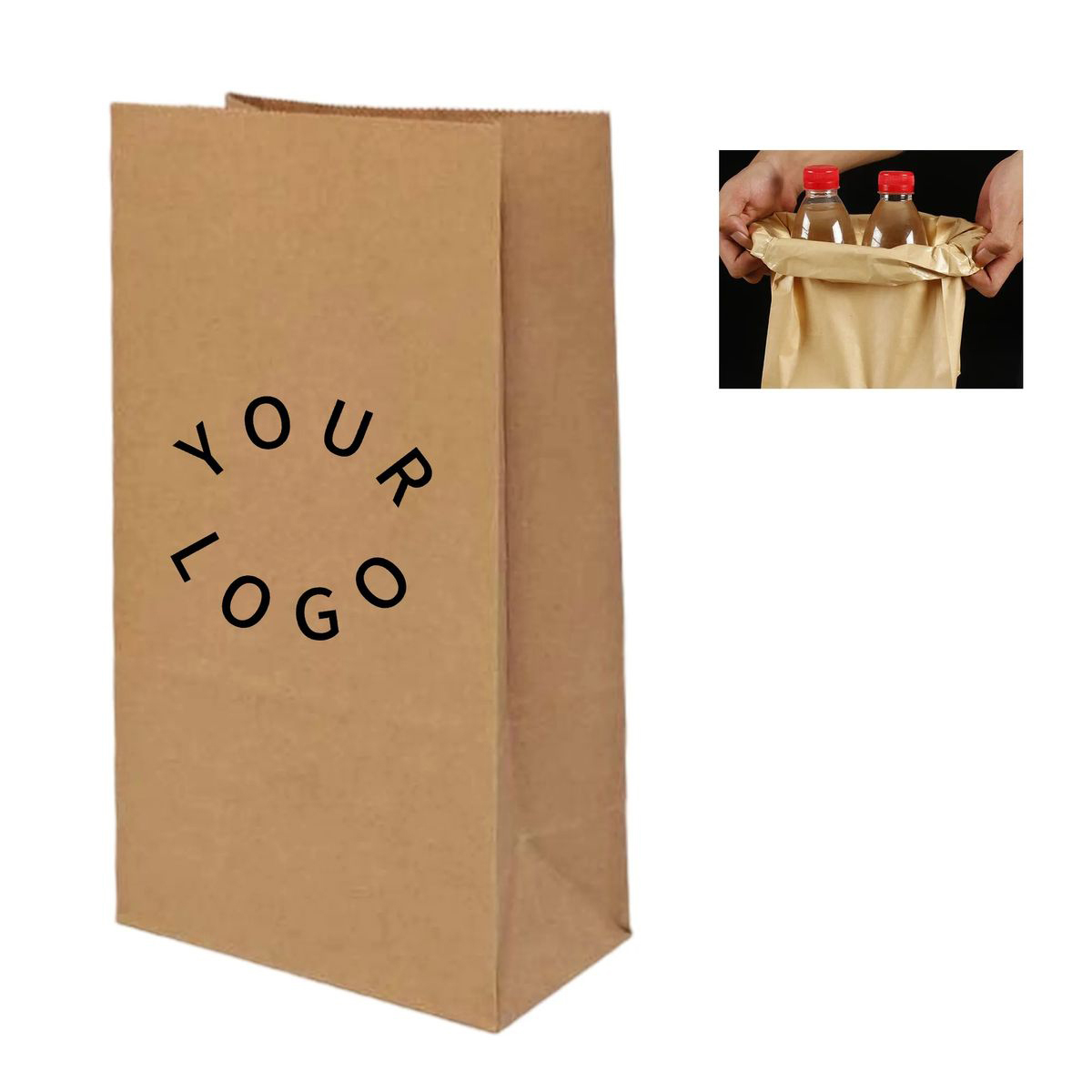 Square Bottom Kraft Bag for Baked Goods 2