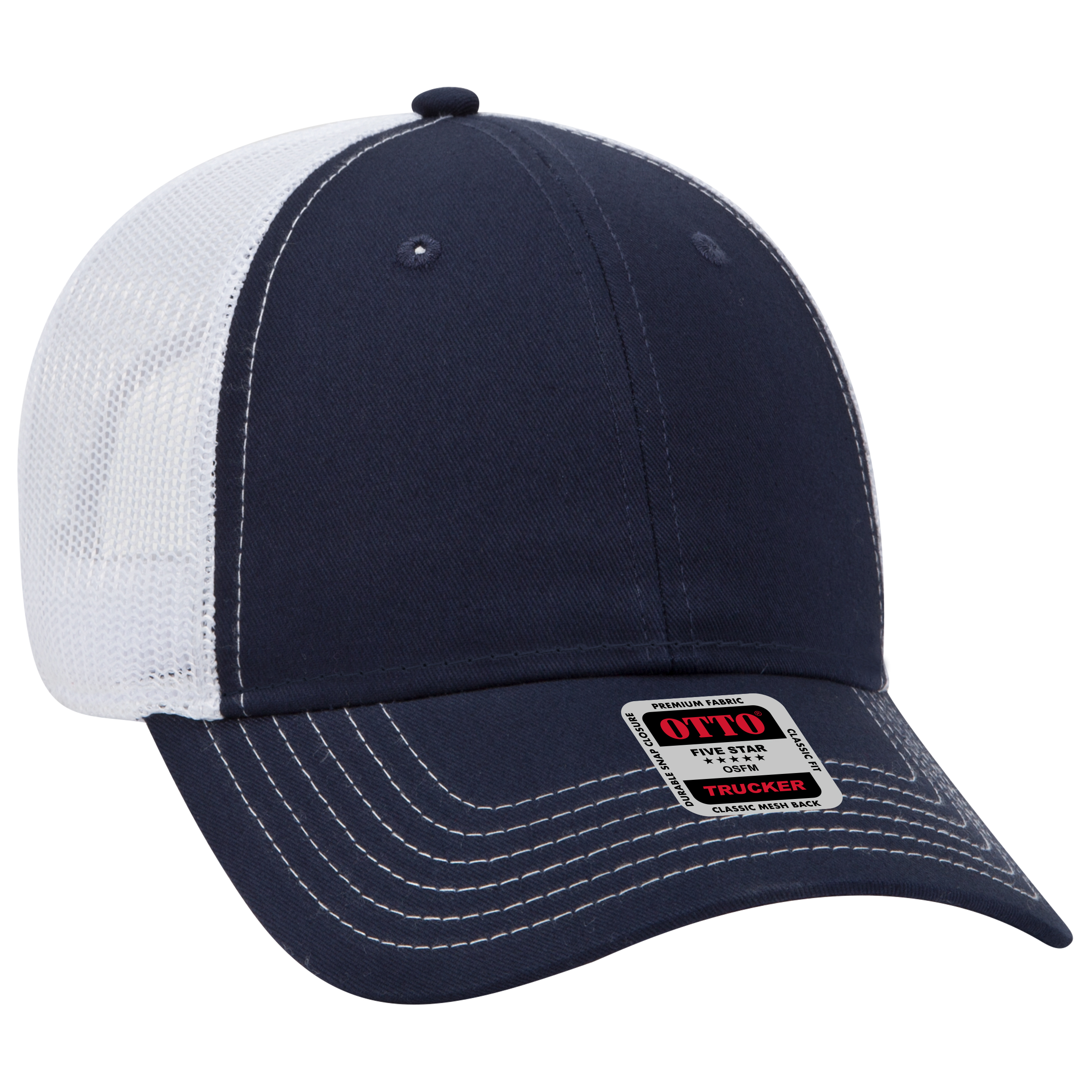 OTTO CAP® 6 Panel Low Profile Mesh Back Trucker Hat 1