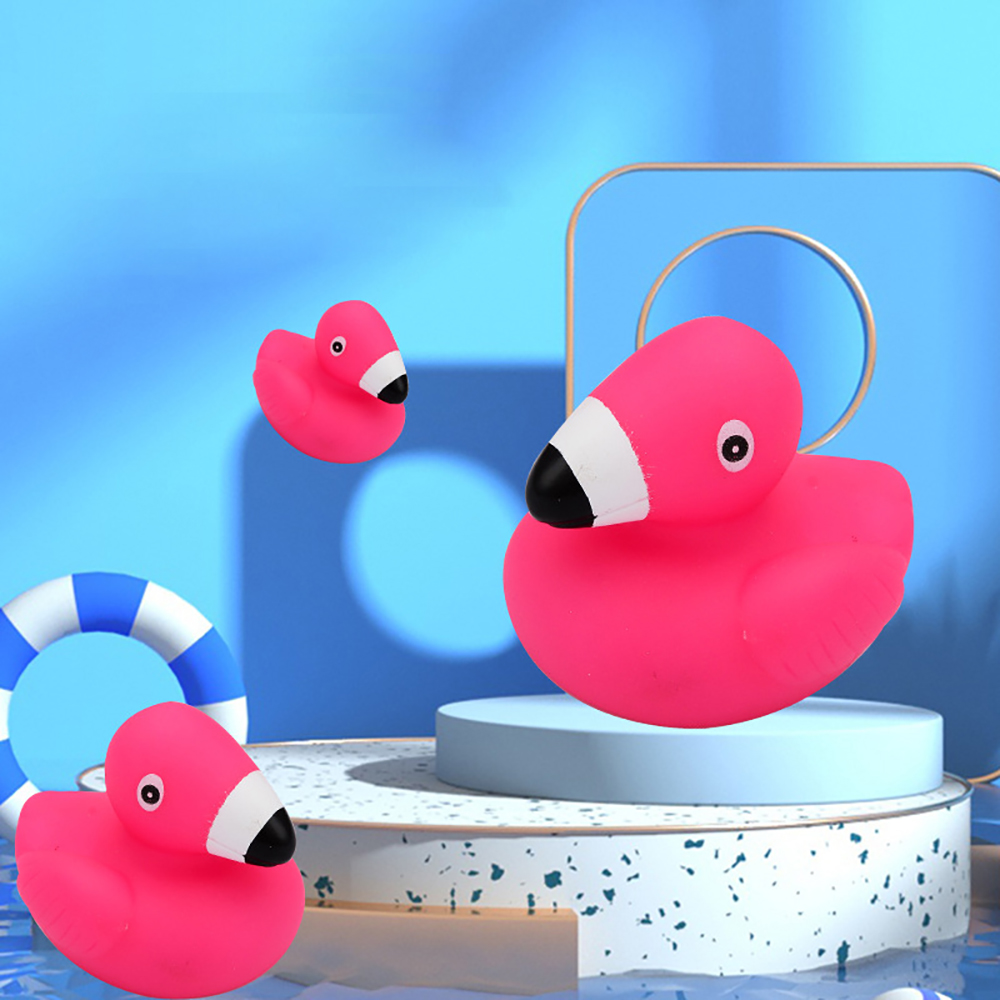 Cartoon Flamingo Kids Bath Water Play Vinyl Toy 3