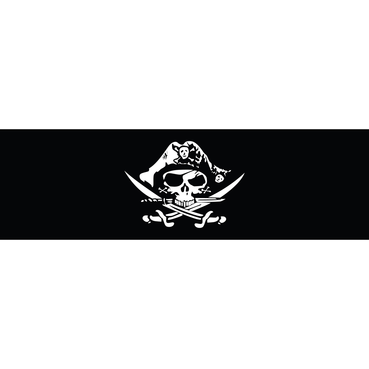 Pirate Hat Window Decals 3" x 10" 2