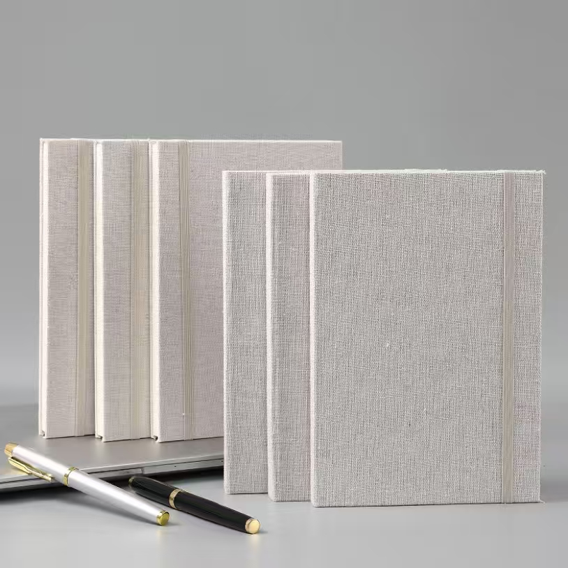 Linen-Cotton Blend Cover Notebook 4