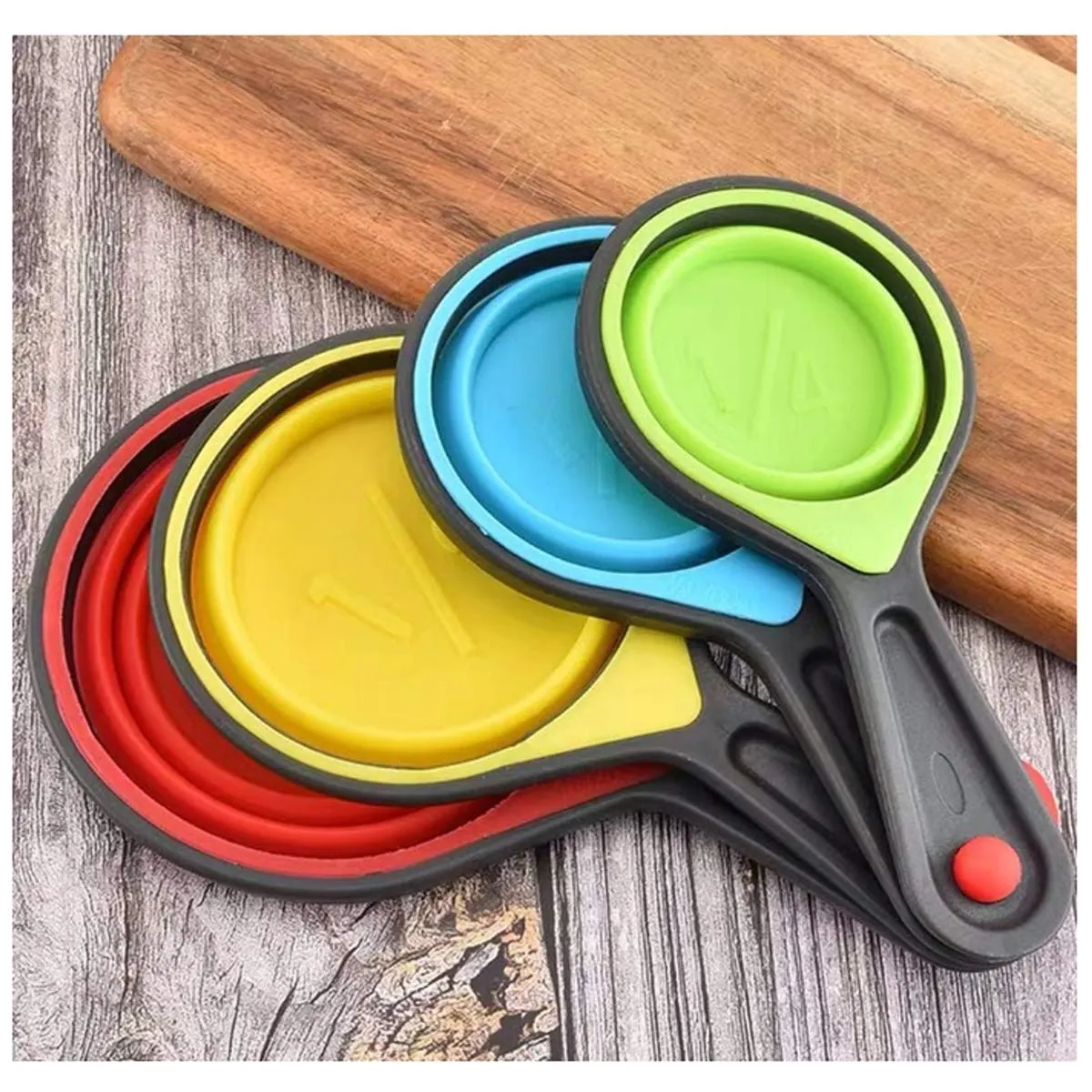 Food Grade Silicone Collapsible Portable Tool Measuring Cup 4