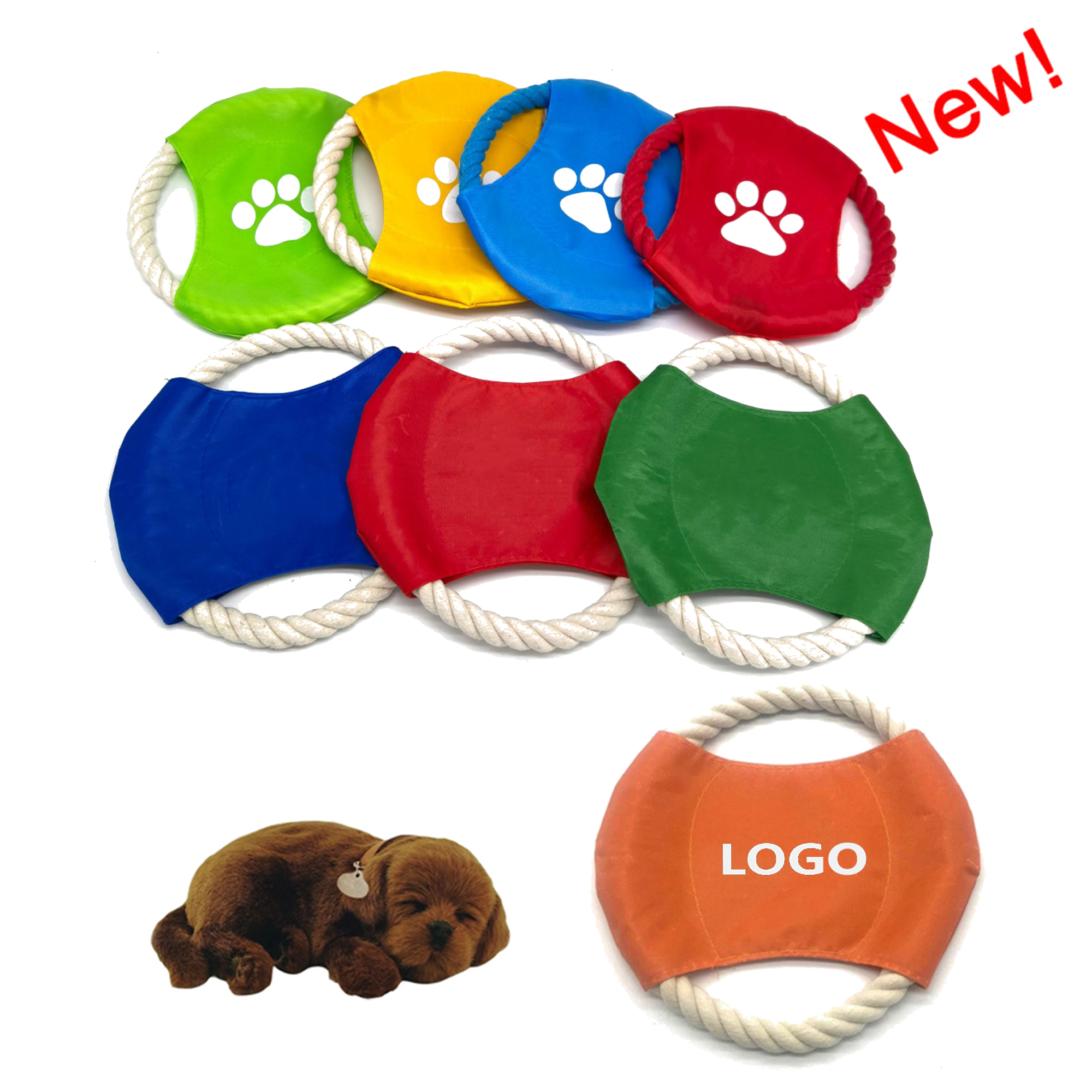 Cotton Rope Dog Flying Disk For Pet Training 3