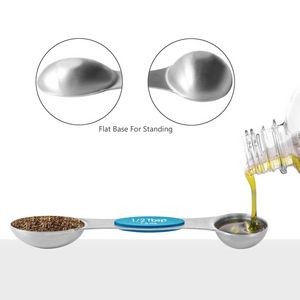 Stainless Steel Magnetic 5 In 1 Dual Measurement Spoons With Silicone Handle 15
