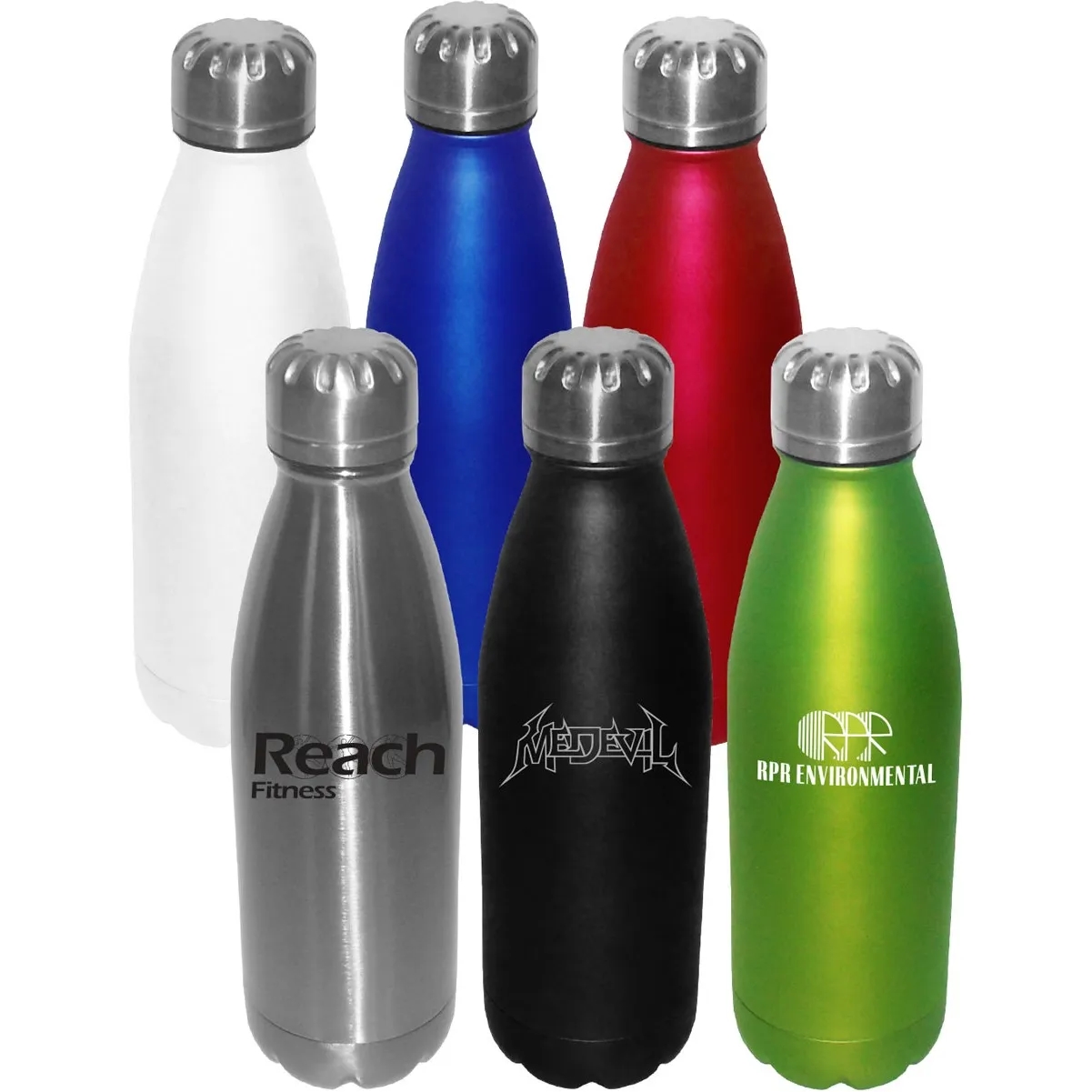 Cola-Style Double Wall Stainless Steel Water Bottles 17oz, custom water bottle with logo imprint 15