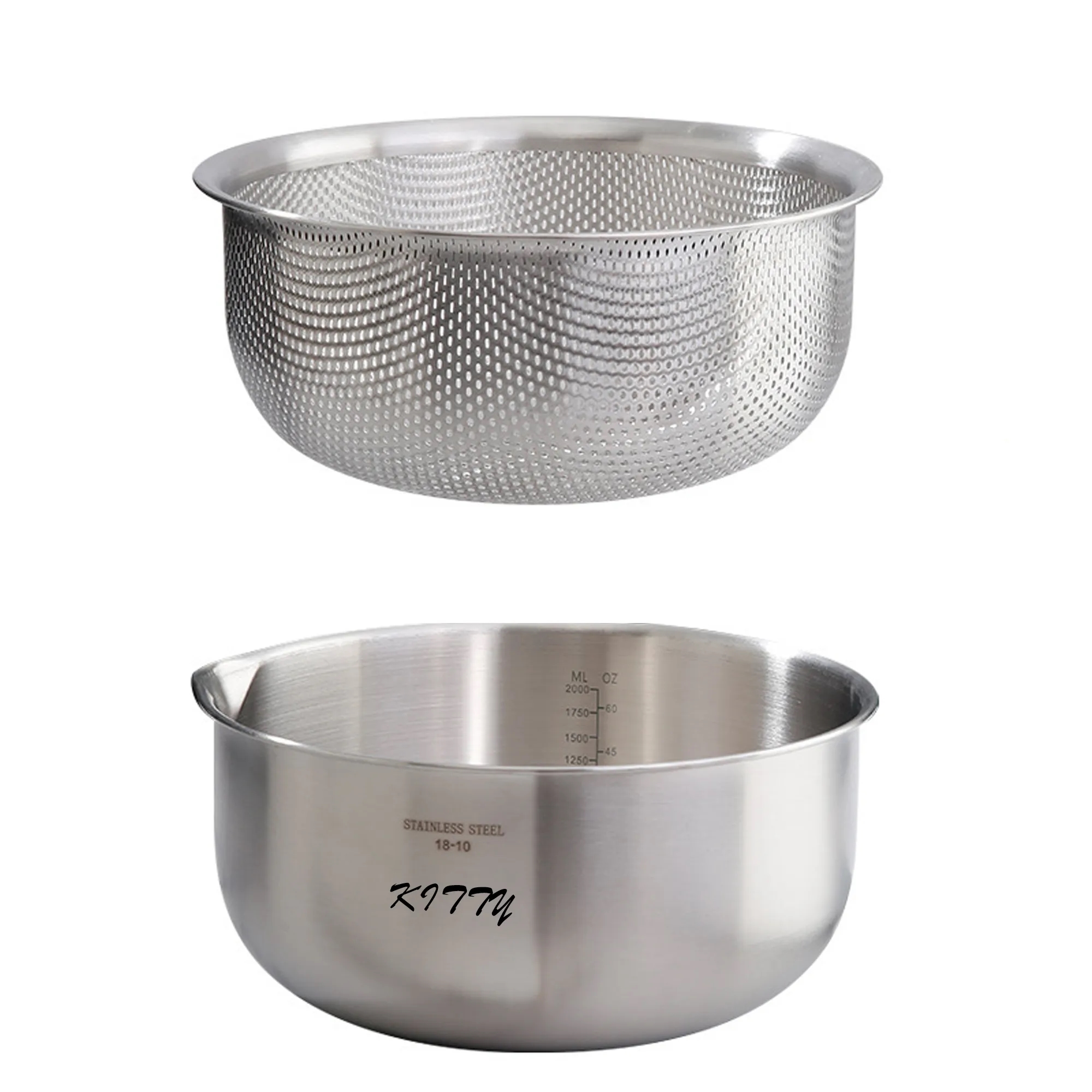 Thickened Stainless Steel Drain Basket Set 4