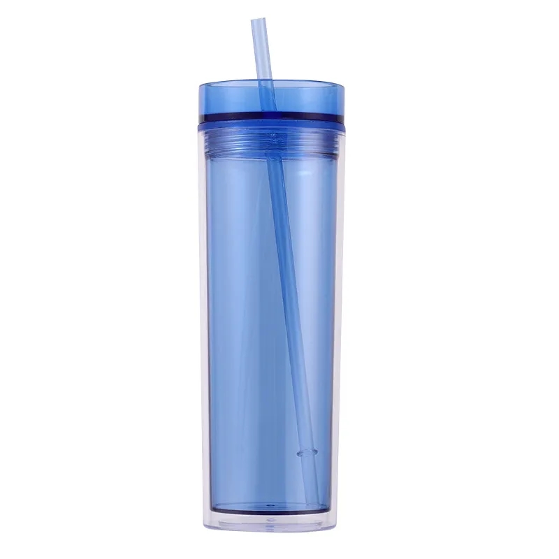 16oz Skinny Clear Plastic Tumblers 4