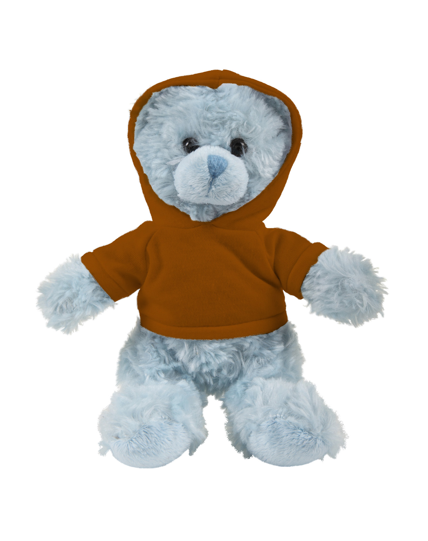 soft plush Blue Curly Sitting Bear with hoodie 9