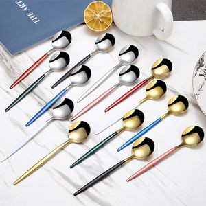 7.67 Inch Dual Color Golden Spoon With Round Head 29