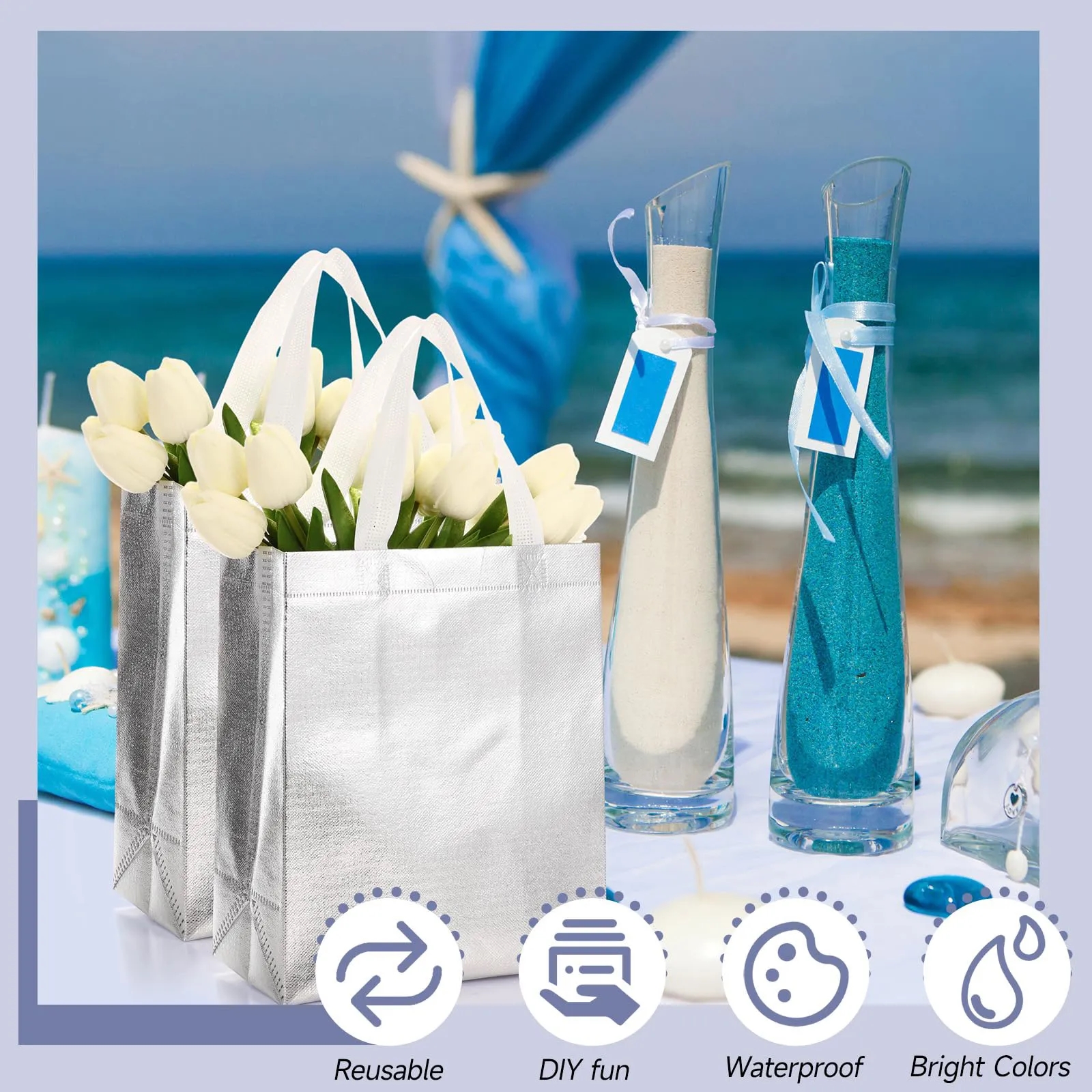 Multi Use Glossy Non Woven Reusable Tote Bags 15