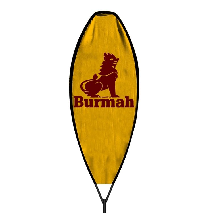 Bullet Flag™ - Printed Advertising Surfer Flag Banner, 12' 7