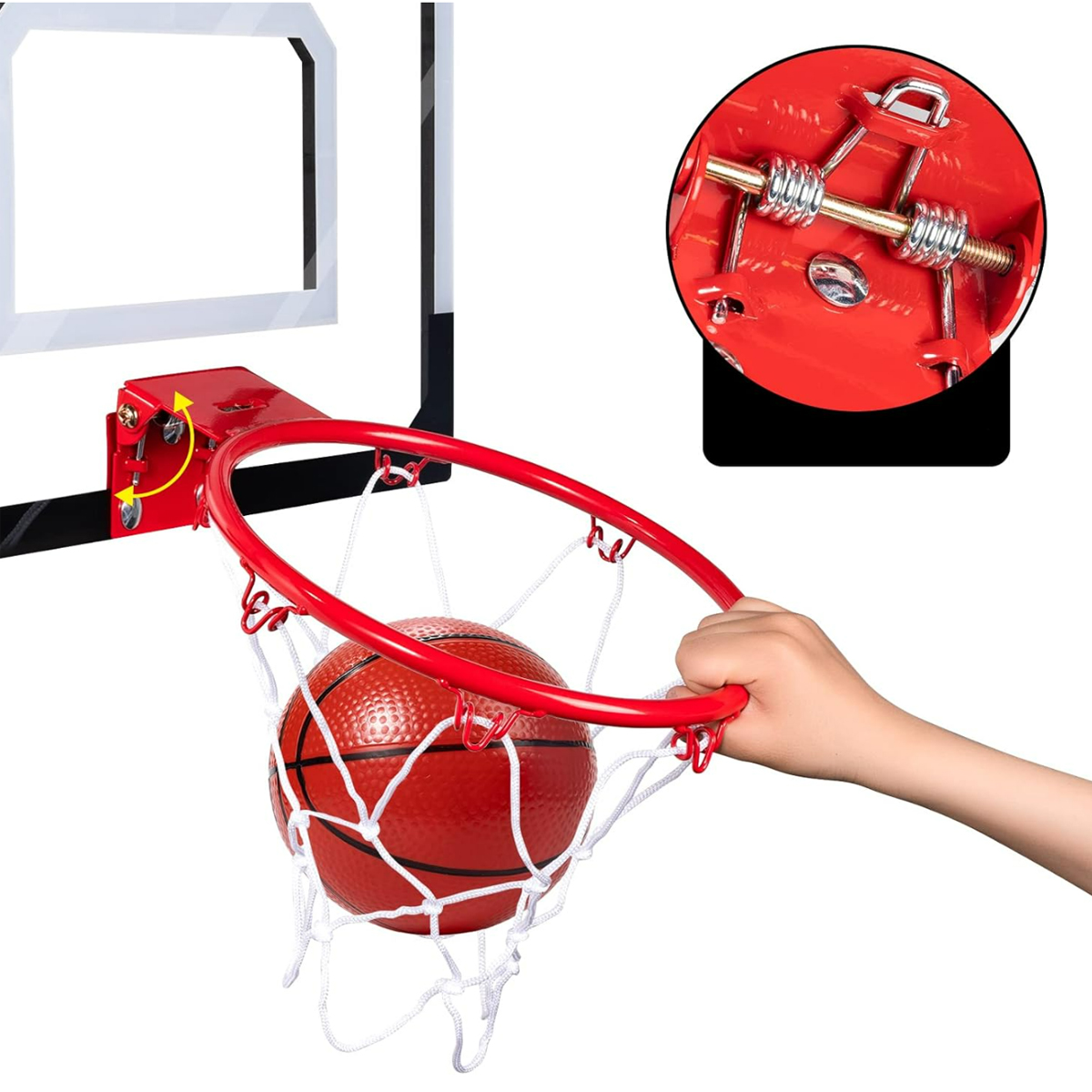 Mini Indoor Basketball Hoop Set with Ball and Pump 5