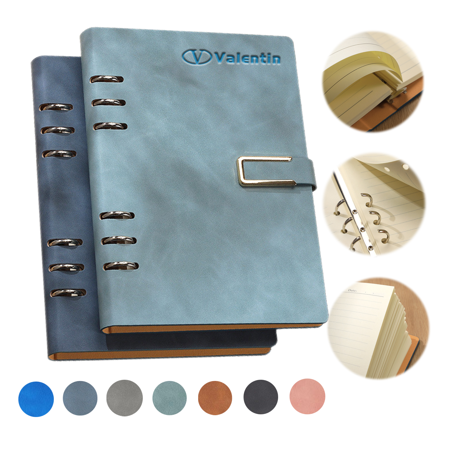 Refillable A5 Leather Binder Journal 2