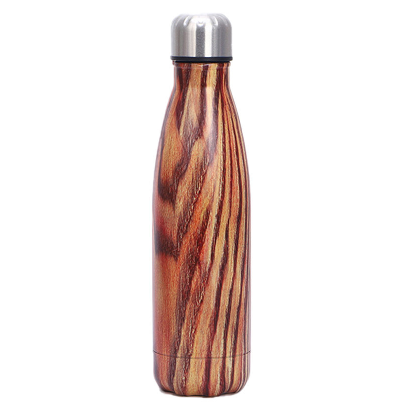 17Ounce Wood Grain Sleek Insulated Water Bottles 7