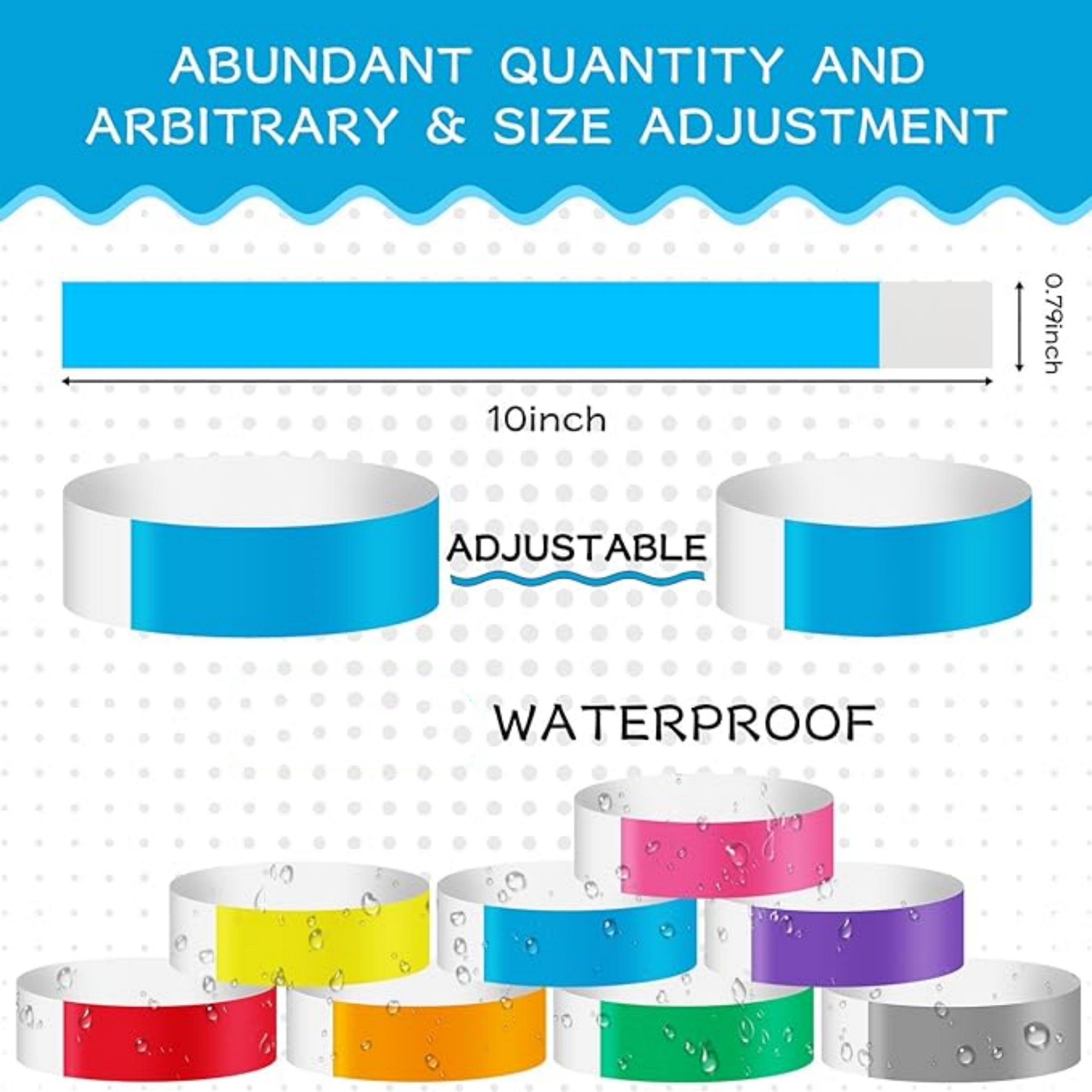 Disposable Paper Wristbands 100 Pack 5