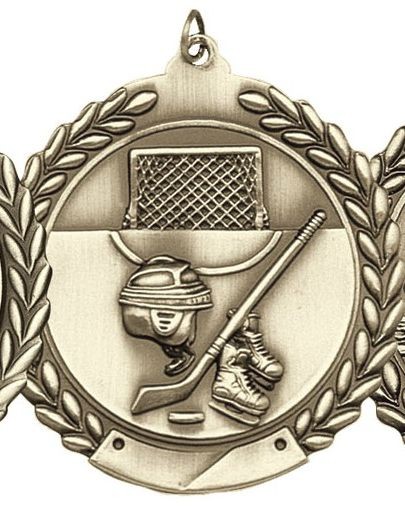 Hockey Die Cast Medal, 2 3/4" 2
