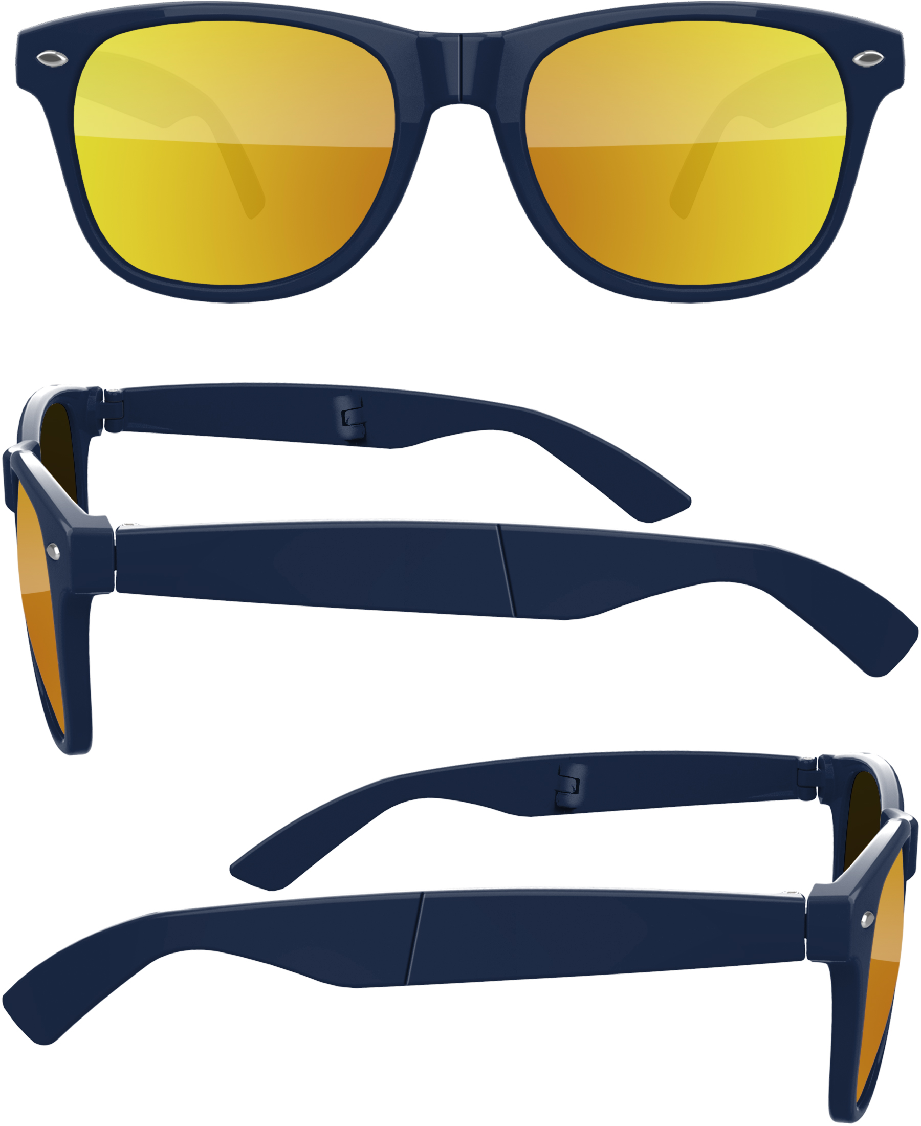 Foldable Retro Mirror Sunglasses 11