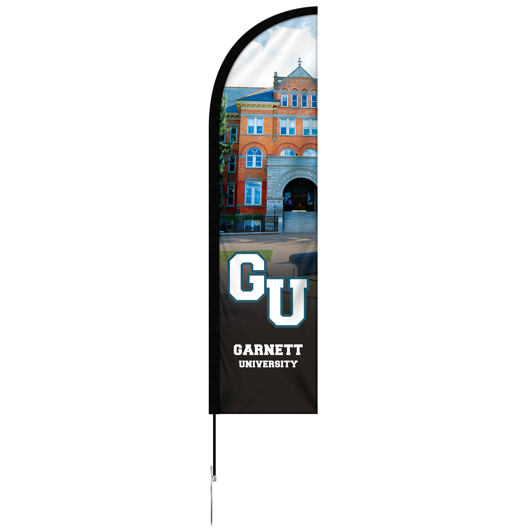 8' Single Reverse Portable Half Drop Banner w/ Hardware Set 7