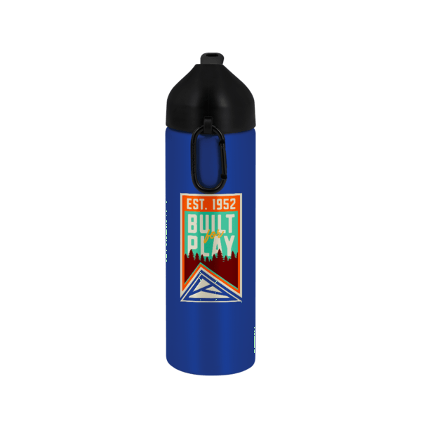 EasyFlow Recycled Aluminum Bottle w Straw Lid, custom water bottle with logo imprint 117