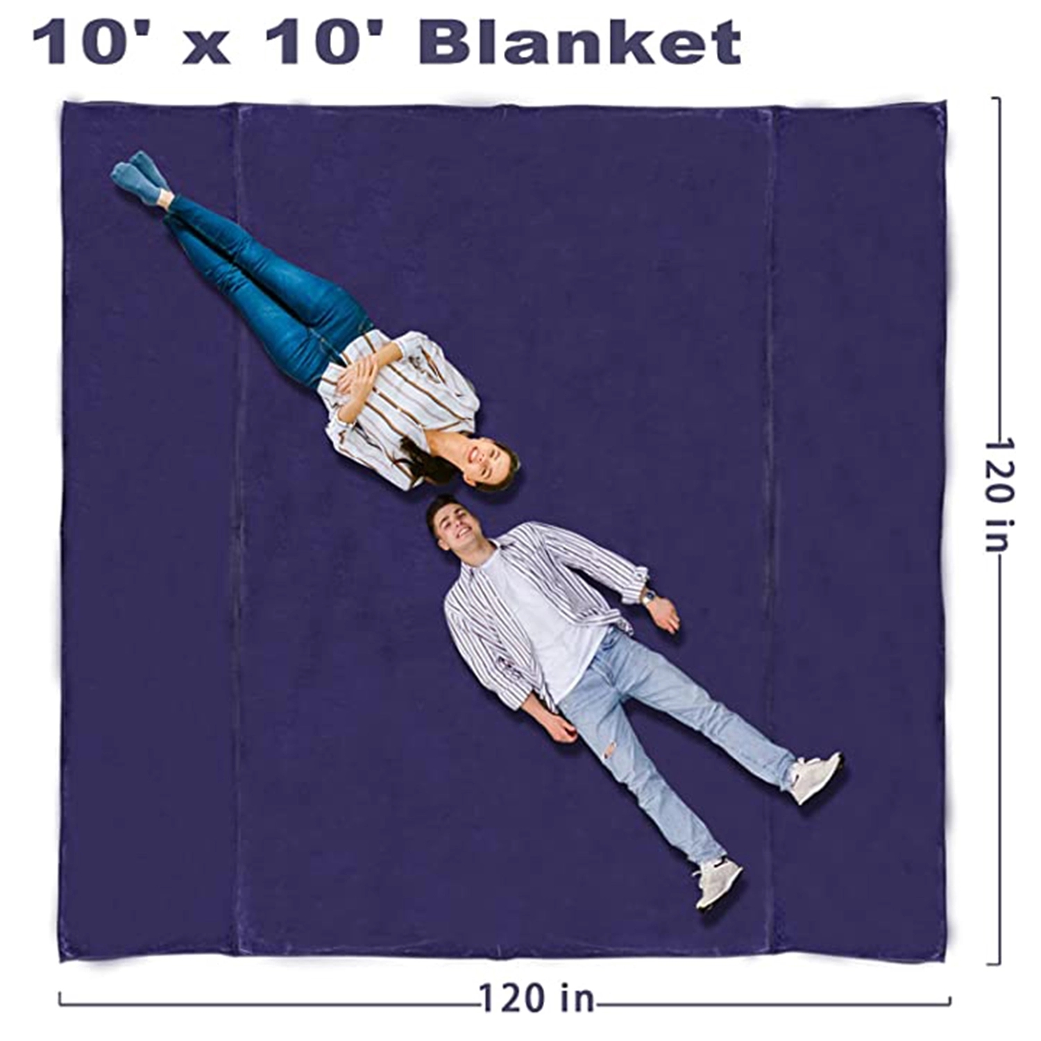 Extra Large Big Blanket 120 X 120 Inches Flannel Fleece 4