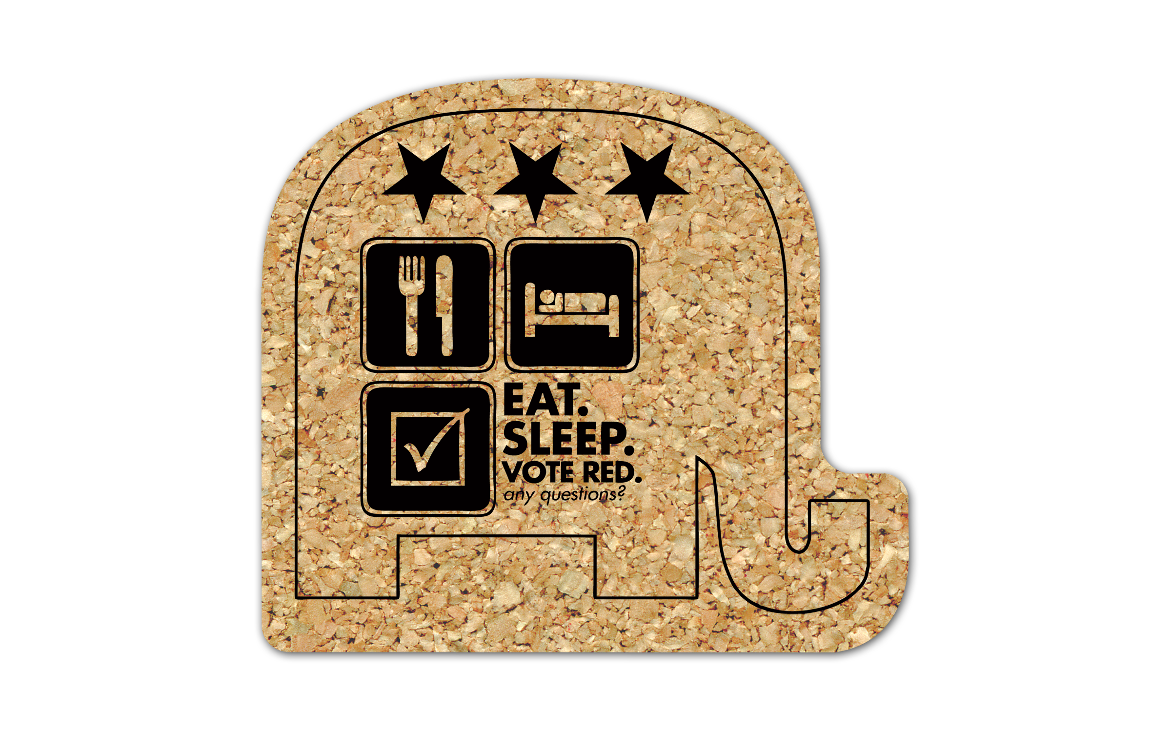 Elephant Cork Coaster 3