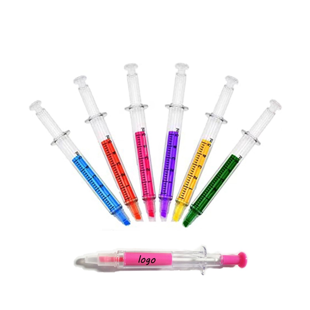 Syringe Highlighters Fluorescent Needle Watercolor Pen 1