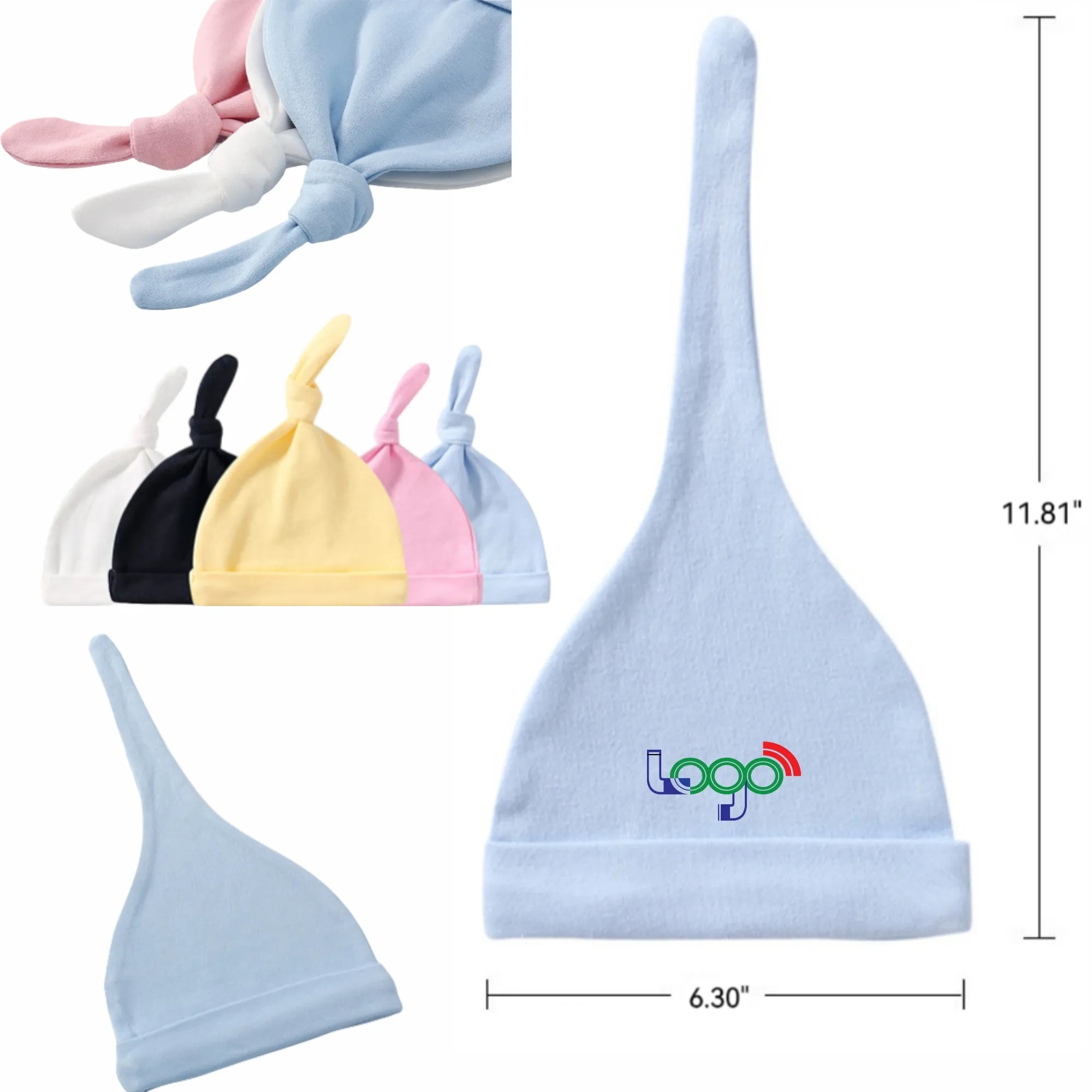 Newborn Soft Cotton Knotted Hat 2