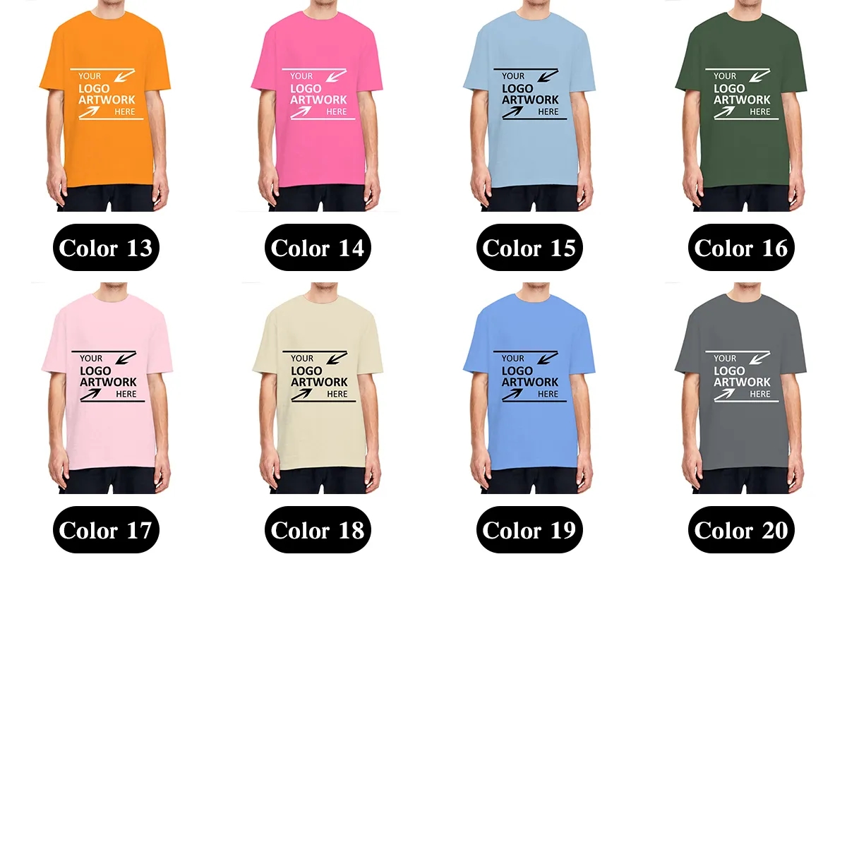 Wholesale 160gsm Custom Mens Tshirt Bulk Plain Cotton Tee Supplier 6