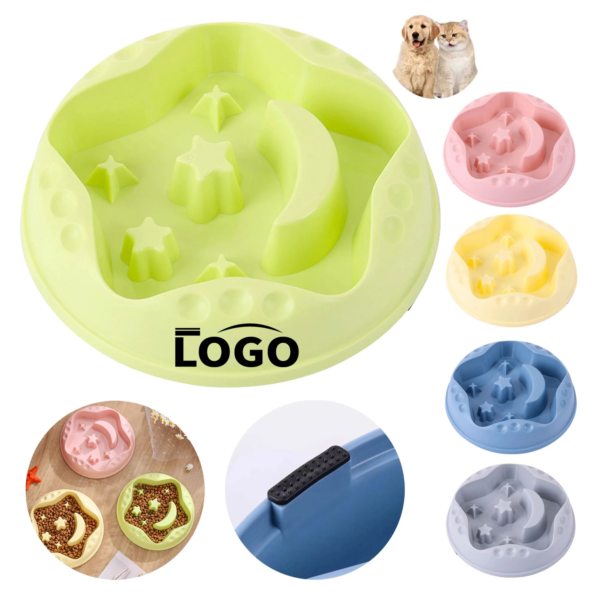 Plastic Training Pets Dog Slow Feeder Bowl 4