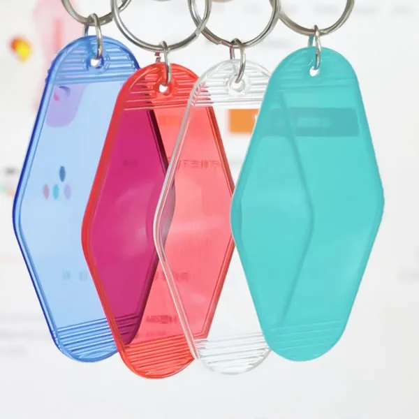 Translucent Rhombic Vintage Motel Keychain 2