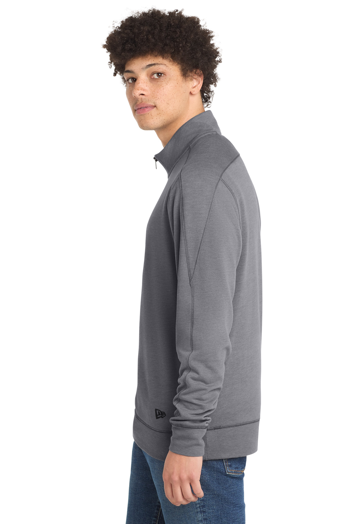 New Era Tri-Blend Fleece 1/4-Zip Pullover. NEA512, custom hoodie or sweatshirt with logo imprint 21