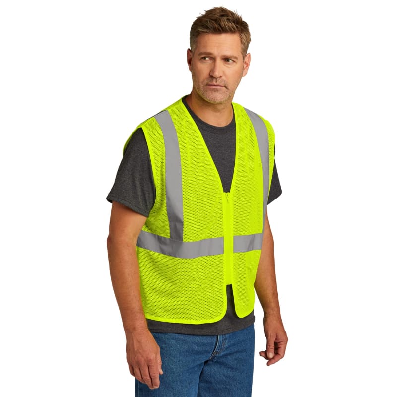 CornerStone ANSI 107 Class 2 Economy Mesh Zippered Vest. 4